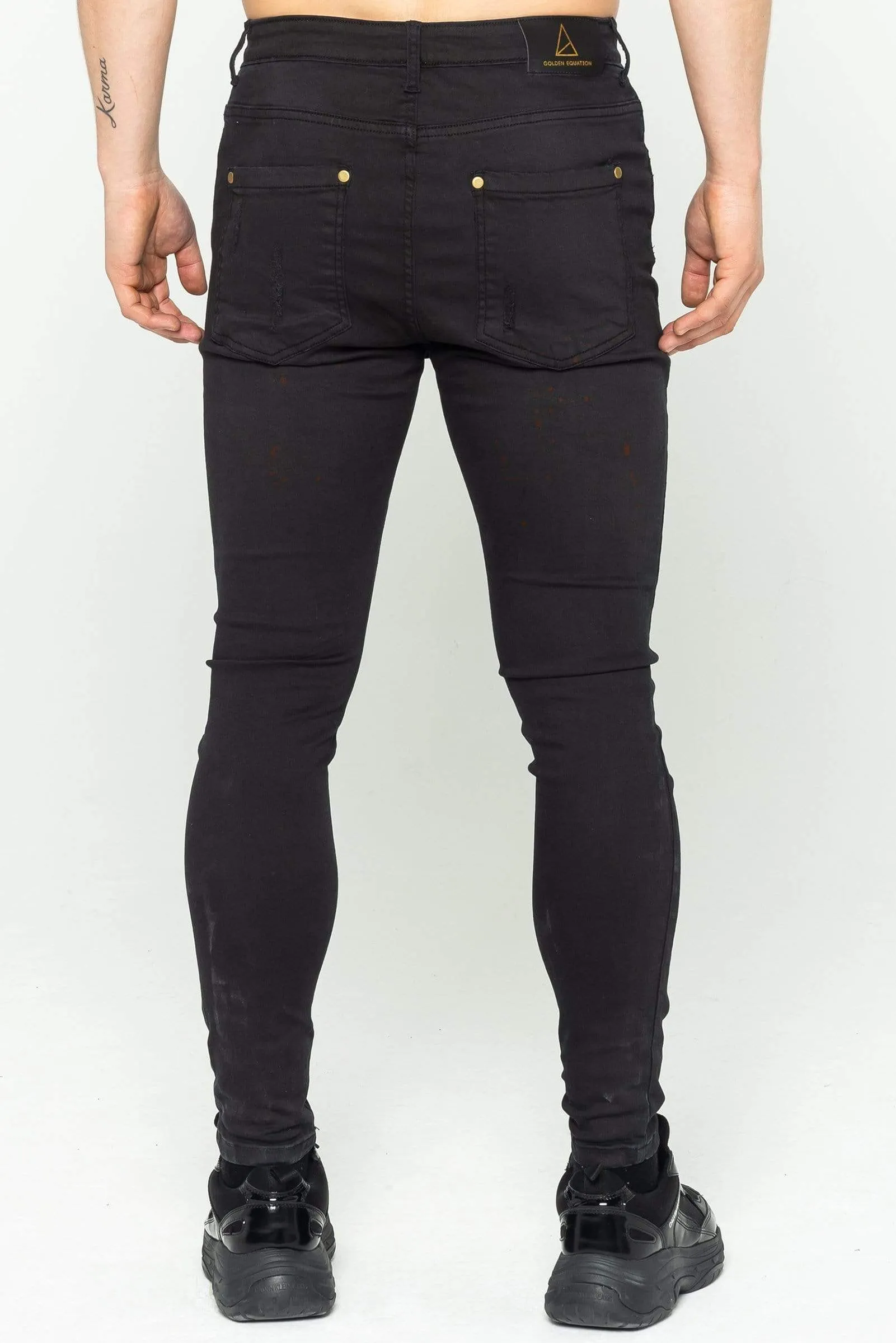 Adrian Spray On Men's Skinny Jeans - Black