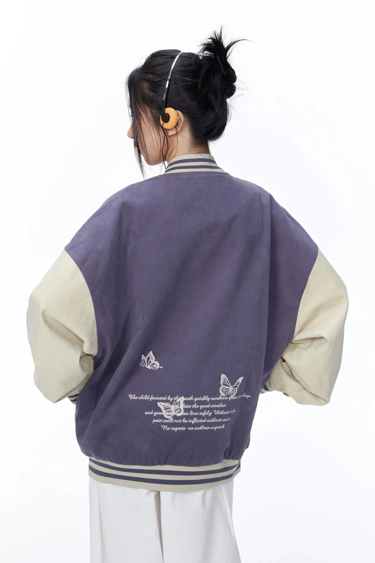 Baroque Butterfly Vintage Cut Varsity Jacket