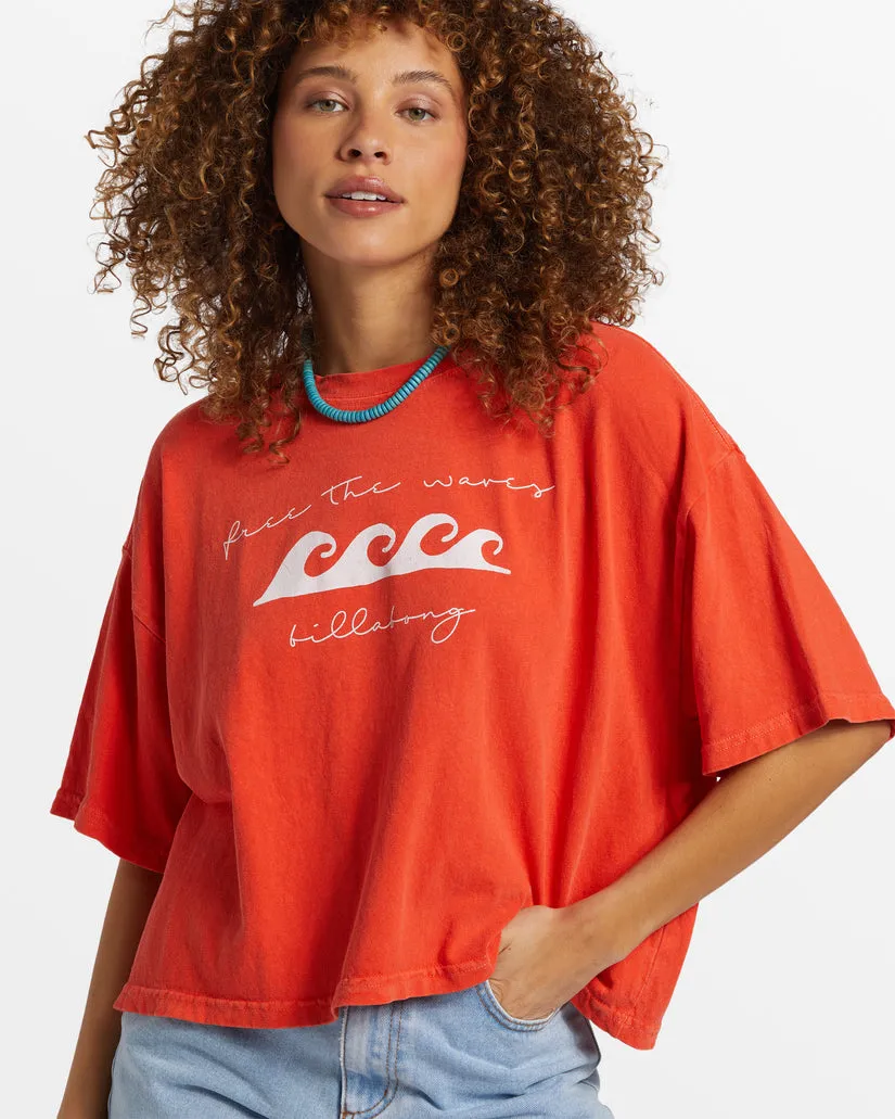 Billabong Hot Fun Tee-Sunset Red