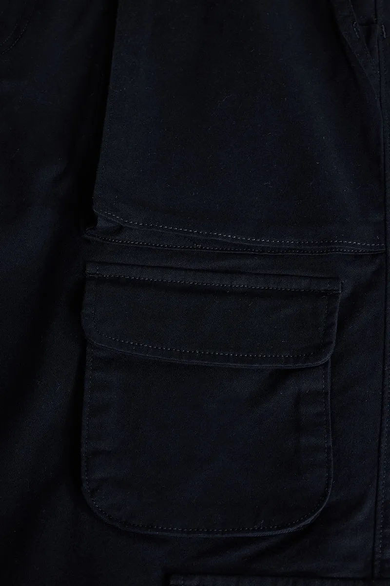 Black Relaxed Fit Cargo Pants