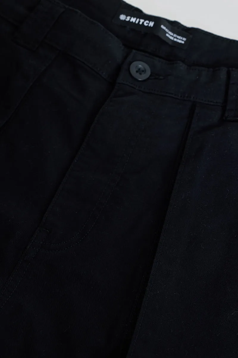 Black Relaxed Fit Cargo Pants