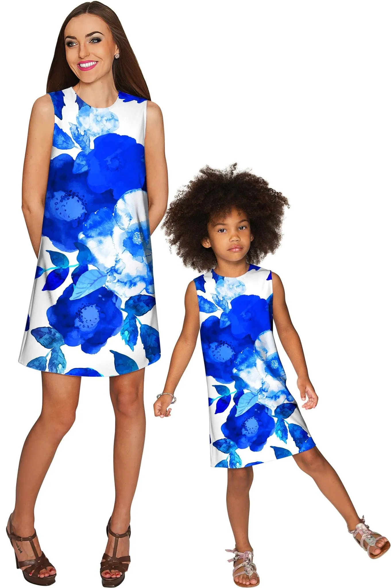 Blue Blood Adele Trendy Summer Printed Shift Dress - Girls