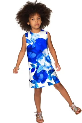 Blue Blood Adele Trendy Summer Printed Shift Dress - Girls