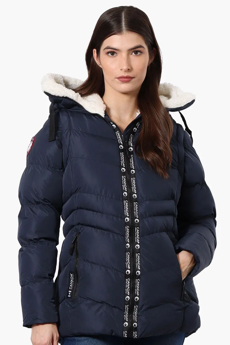 Canada Weather Gear Zip Off Sleeve Bomber Jacket - Navy