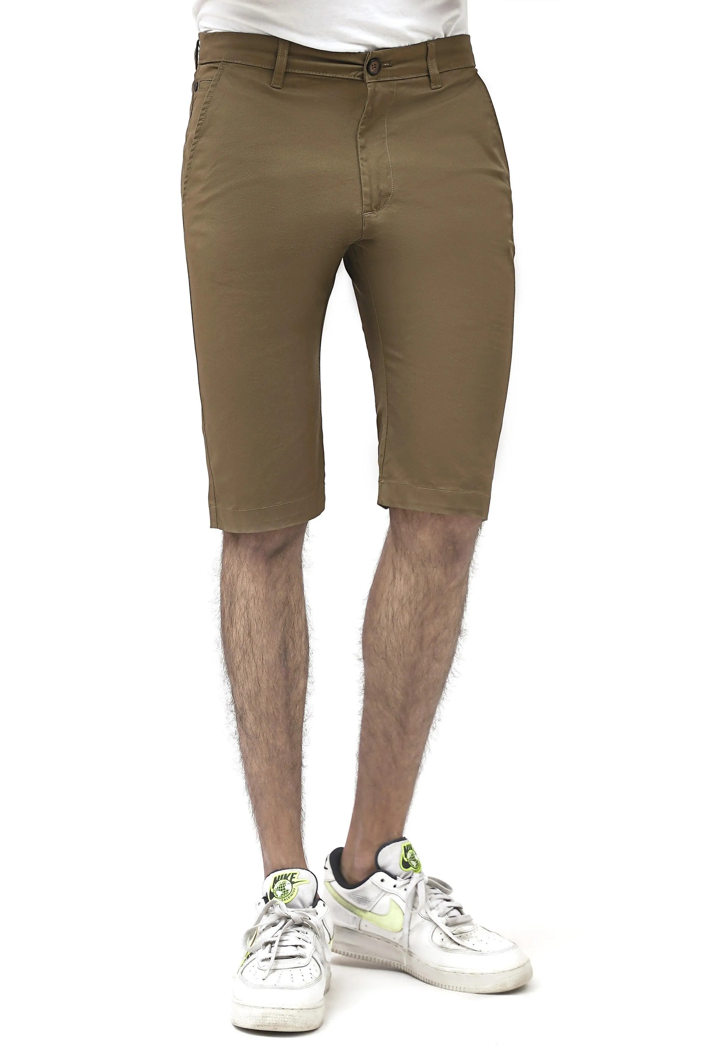 CHINO DARK KHAKI SHORTS