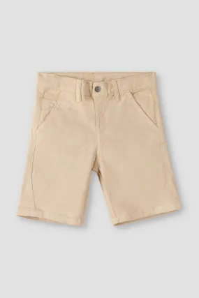 Cotton Short For Baby Boy - Camel