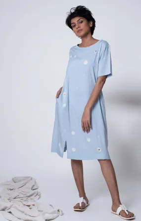 Dusty Blue Shift Dress