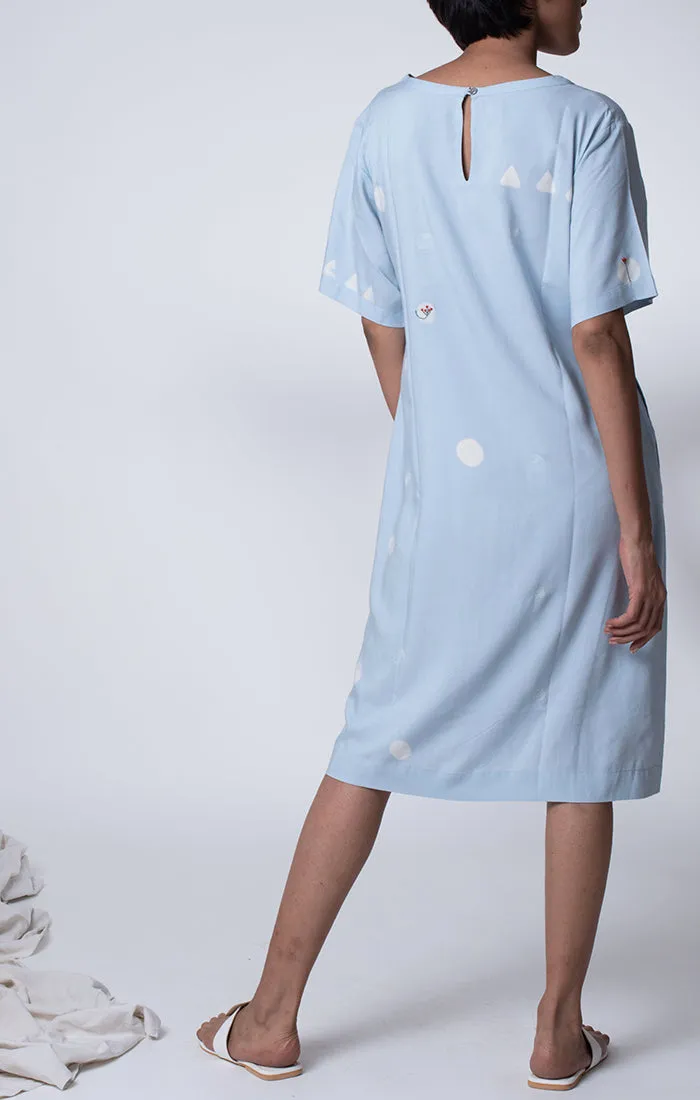 Dusty Blue Shift Dress