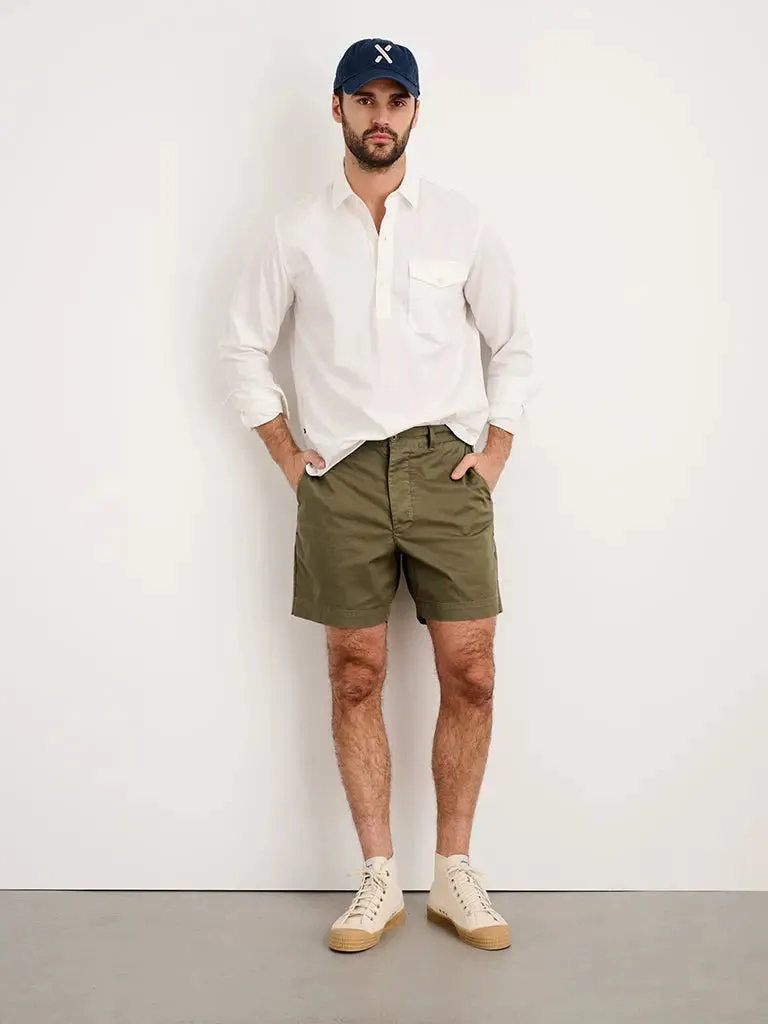 Flat Front Chino Shorts- Olive