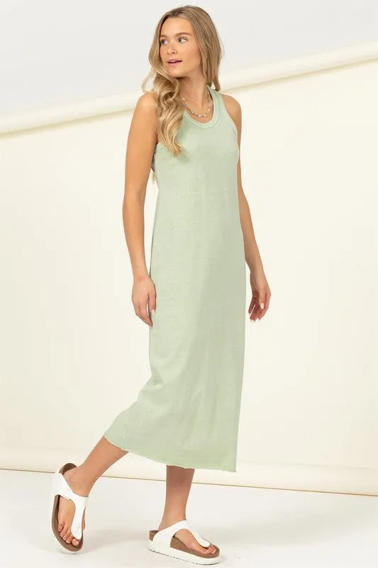 Fun Day Sleeveless Shift Midi Dress