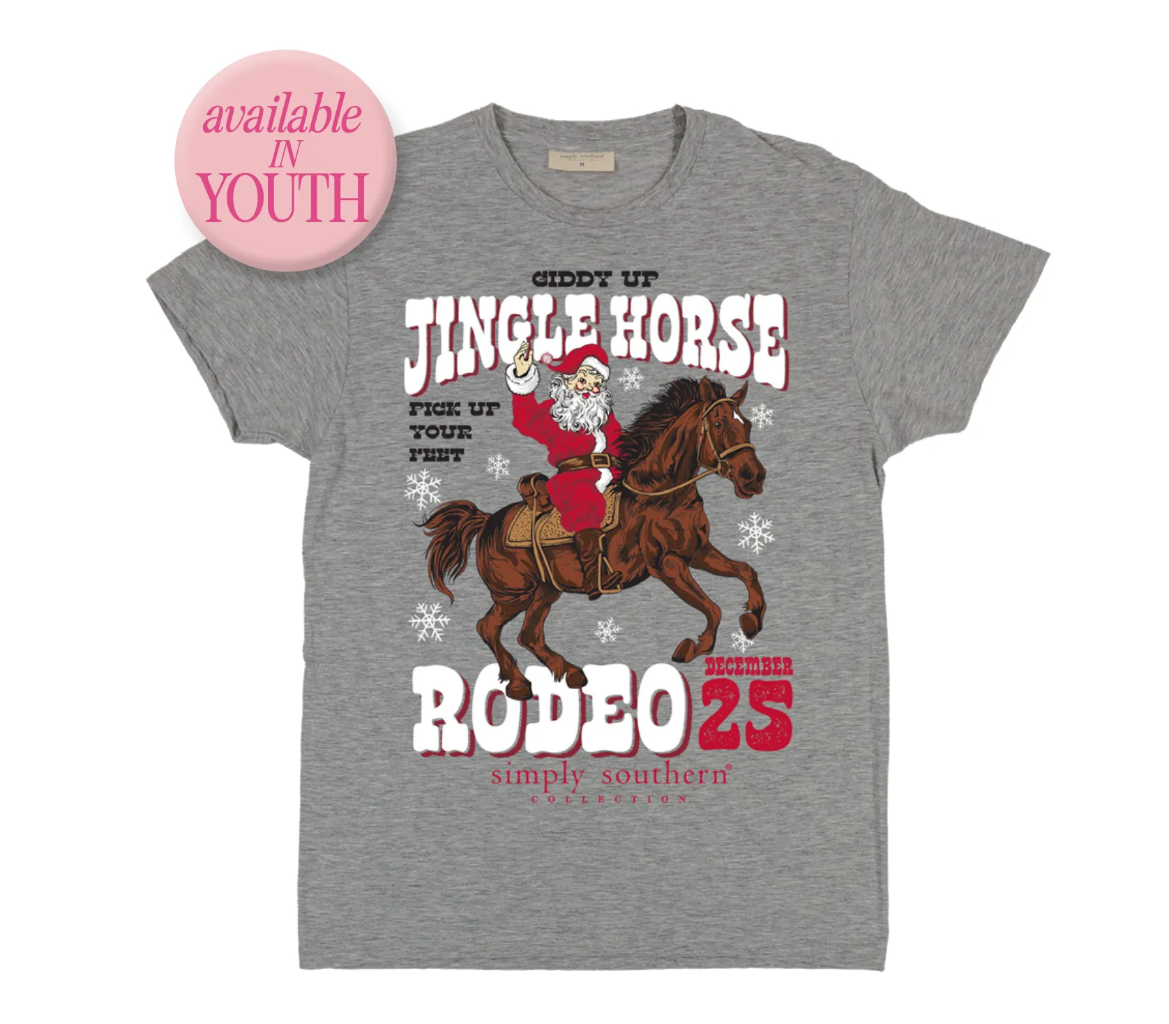 'Giddy Up Jingle Horse' Short Sleeve Tee by Simply Southern