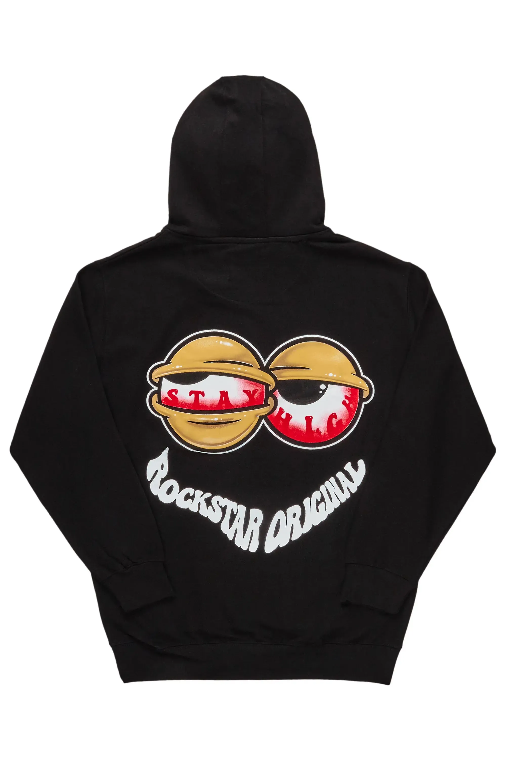 Highya Black Graphic Hoodie