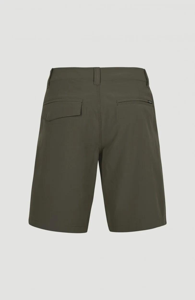 Hybrid Chino Shorts | Military Green