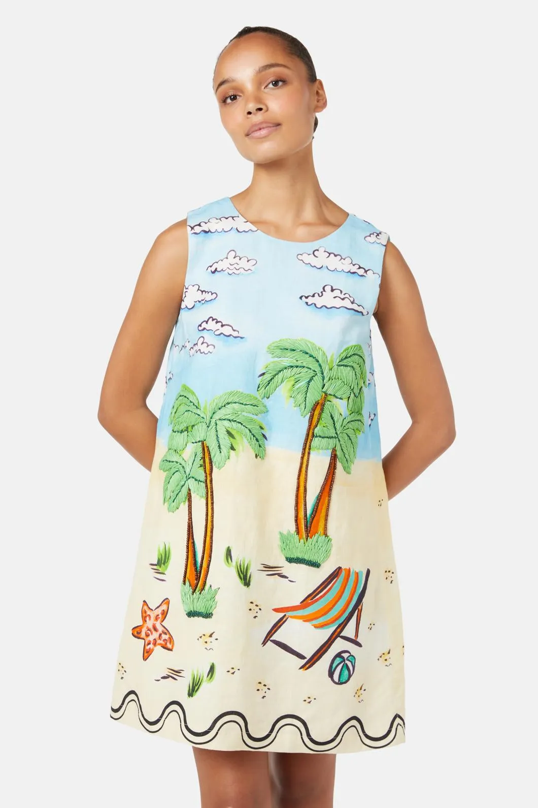 Inky Beach Shift Dress