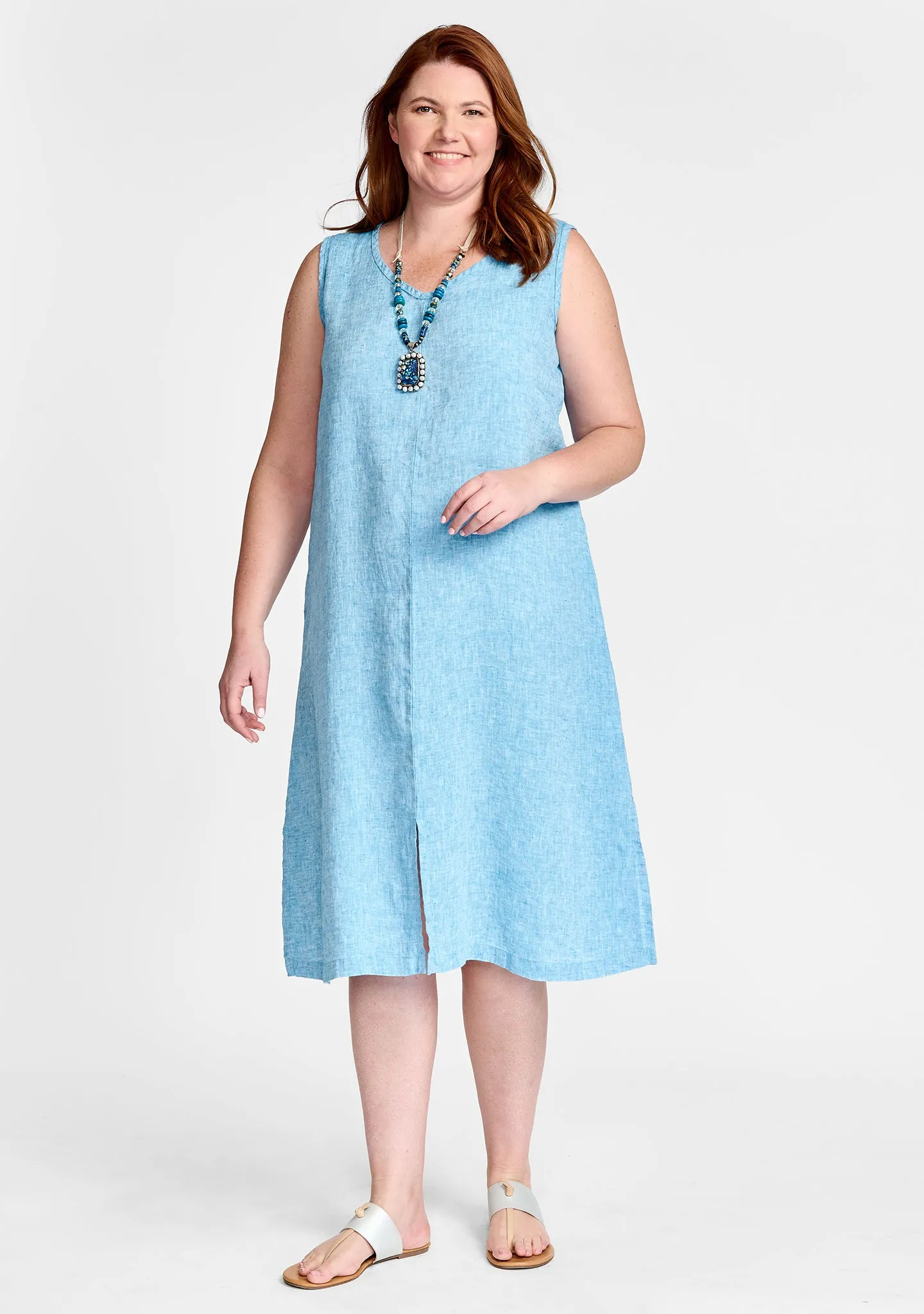 Jewel Dress - Linen Shift Dress - FINAL SALE