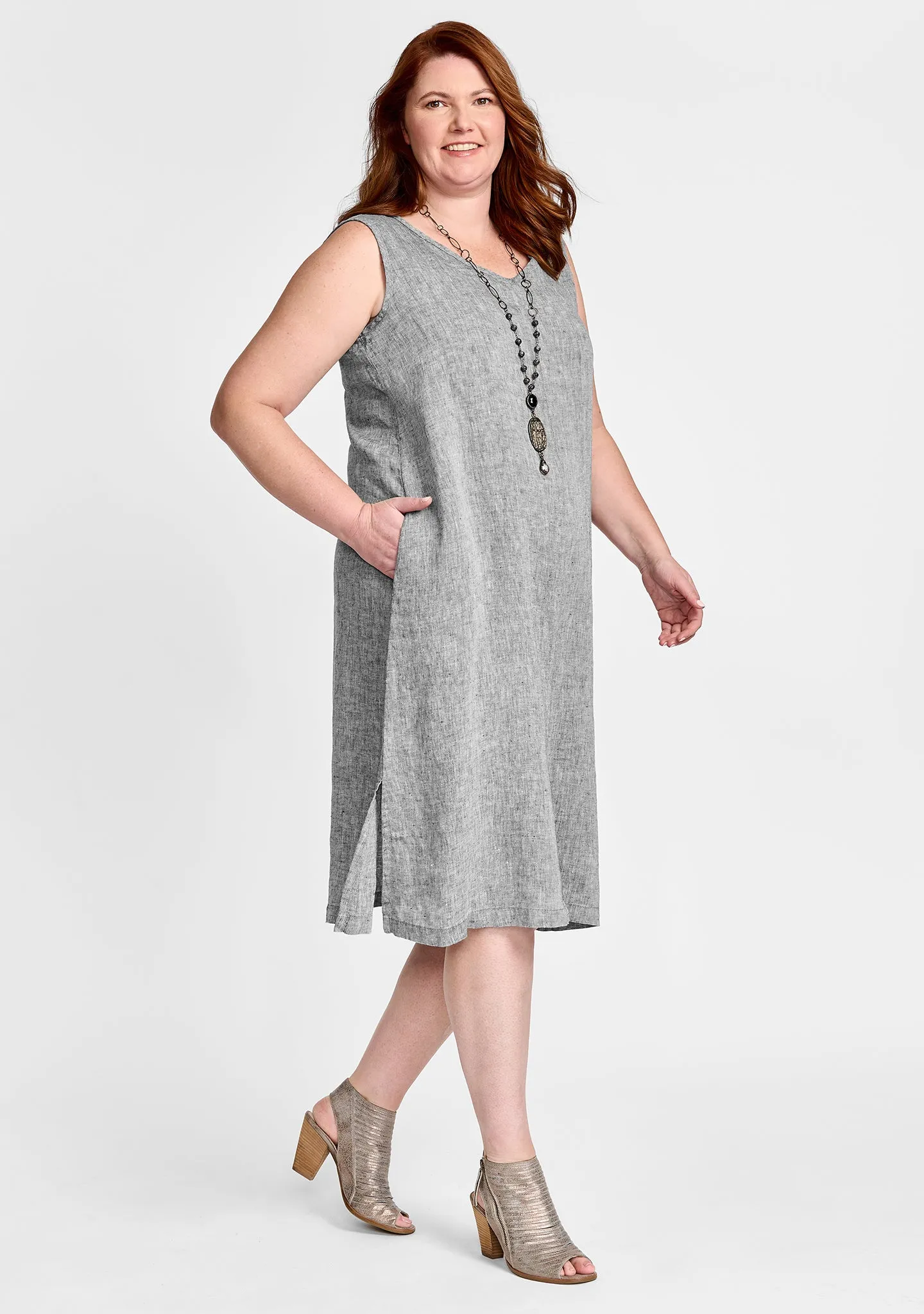 Jewel Dress - Linen Shift Dress - FINAL SALE