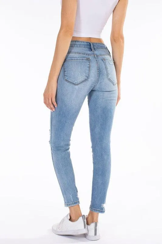 KanCan Distressed Ankle Jeans