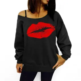 Loose Fit Women Graphic Pullover