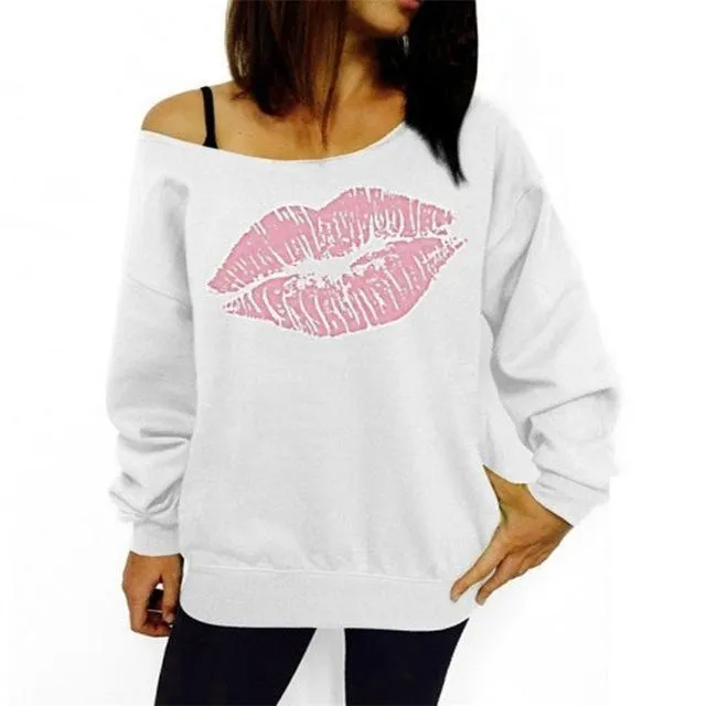 Loose Fit Women Graphic Pullover