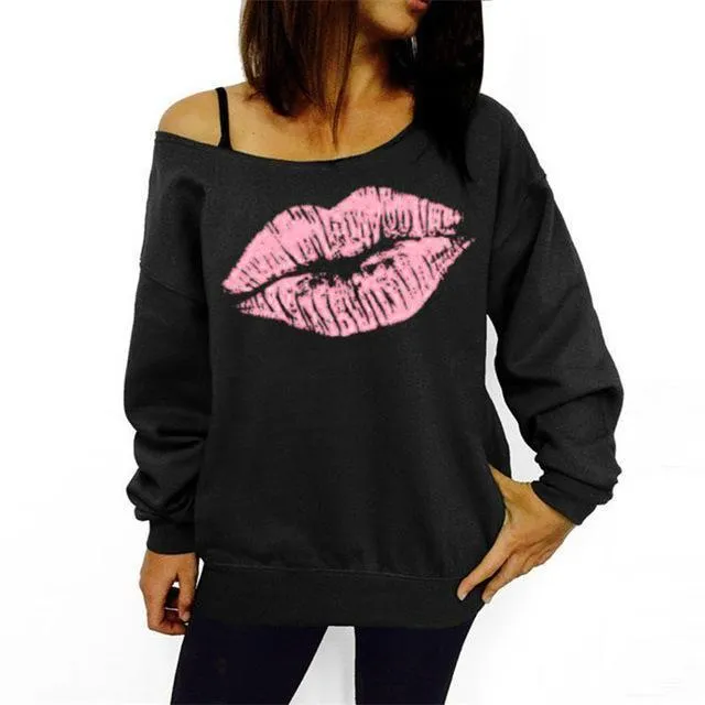 Loose Fit Women Graphic Pullover