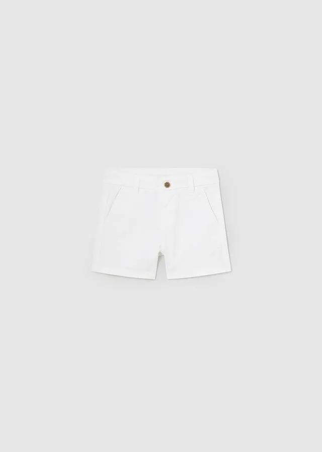 Mayoral Basic chino twill shorts White