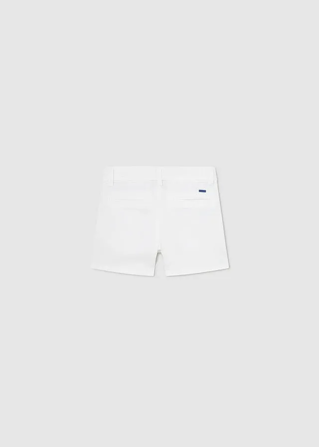 Mayoral Basic chino twill shorts White