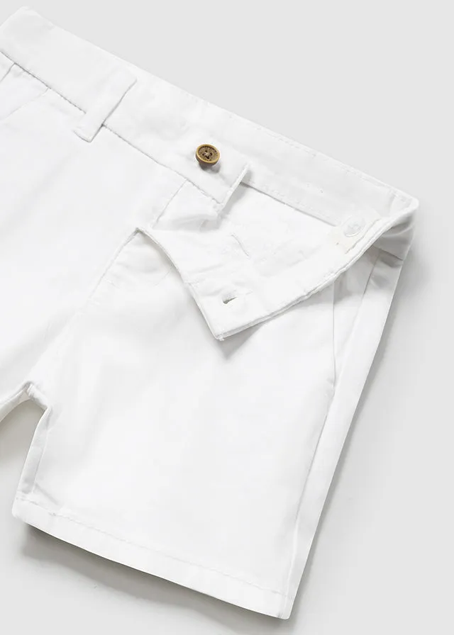 Mayoral Basic chino twill shorts White