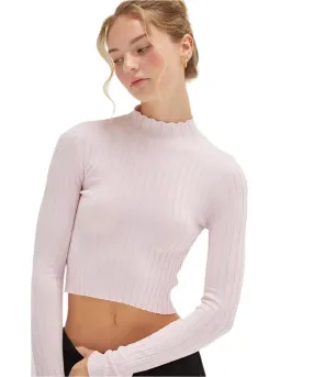 Molly Mock Neck Long Sleeve Crop Top