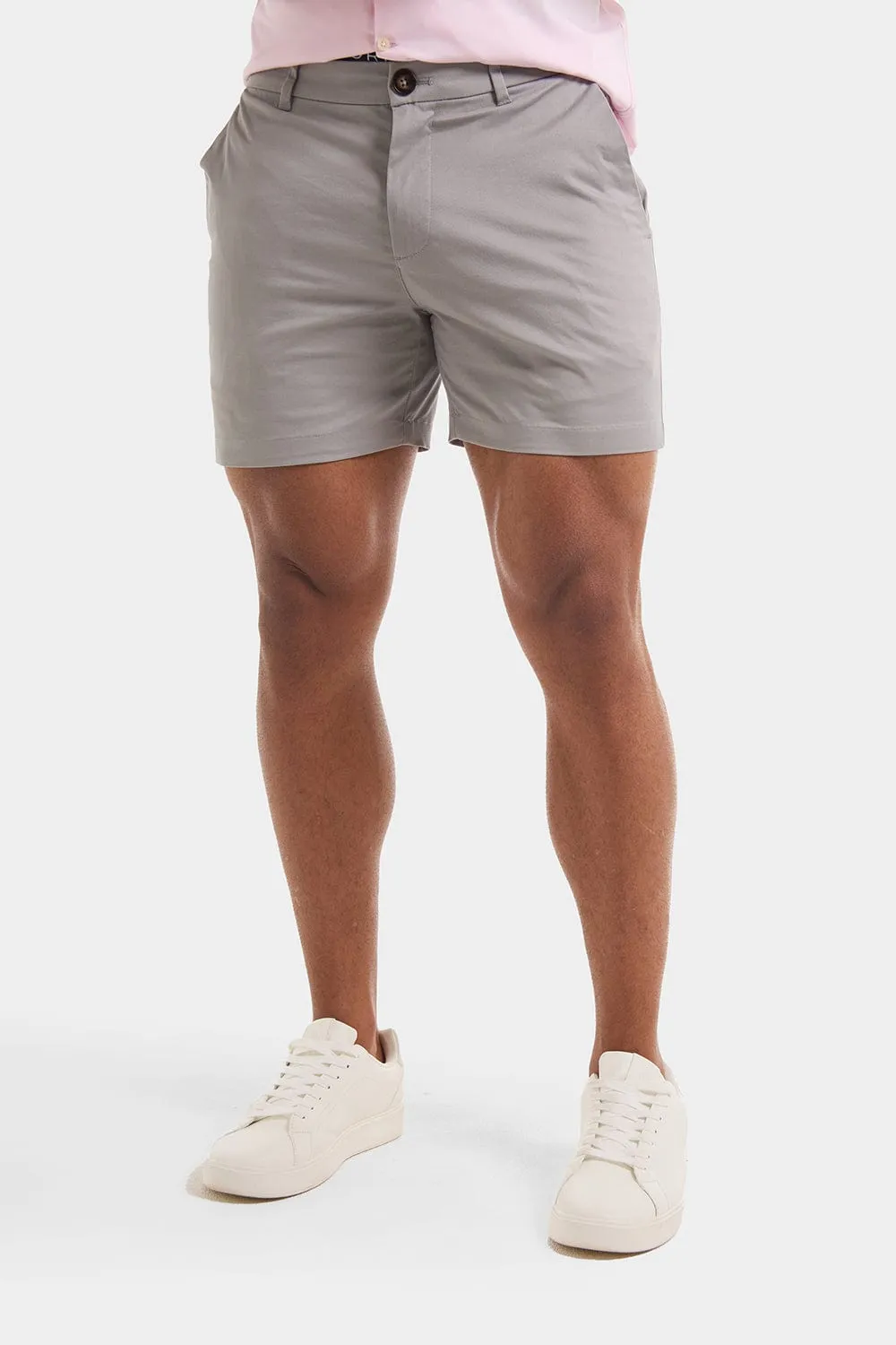 Muscle Fit Chino Shorts - Shorter Length 2-Pack