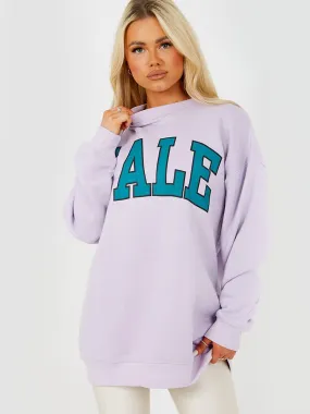 Nessy YALE Graphic Sweatshirt Jumper In Lilac