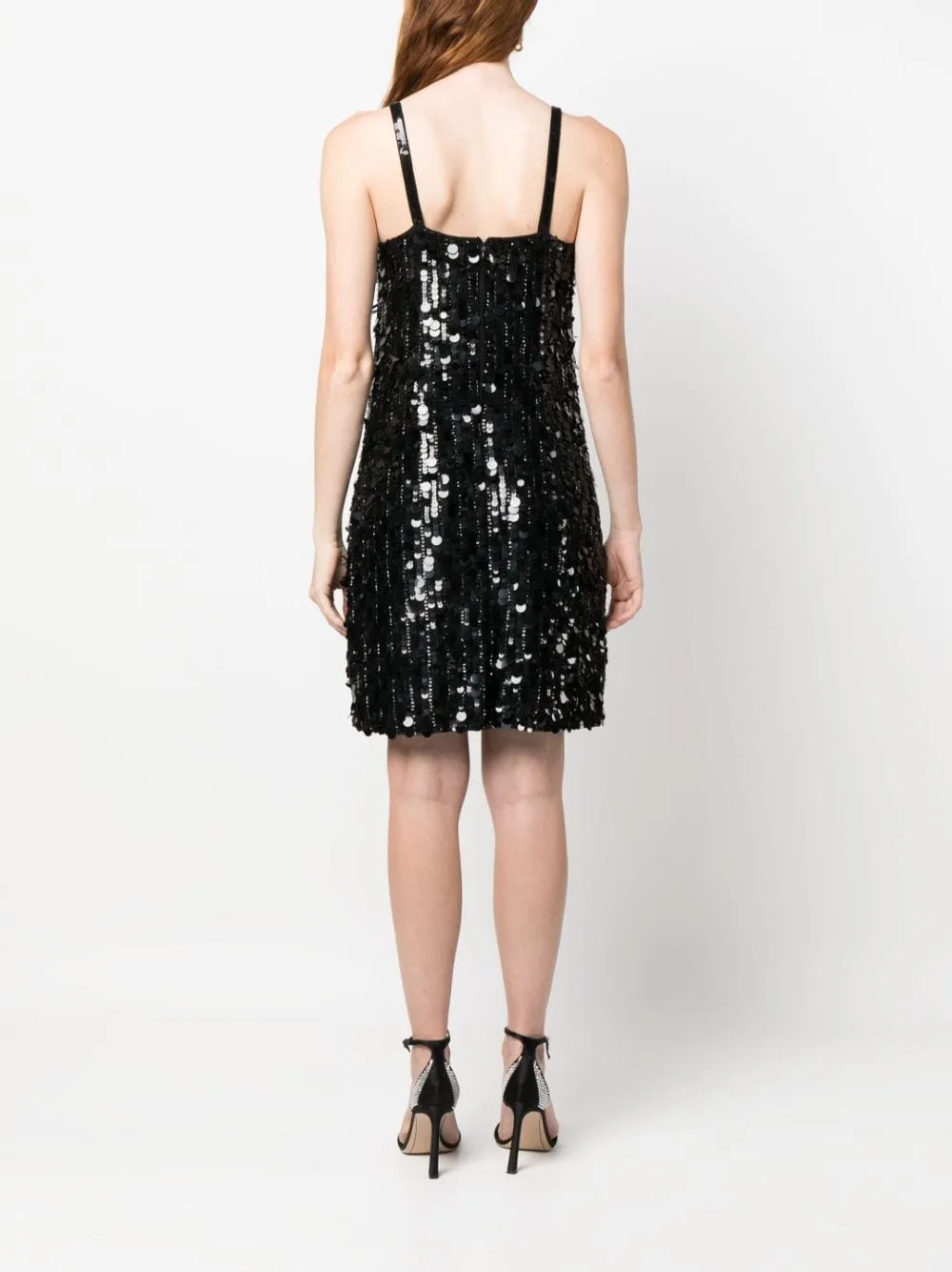 PAROSH sequined sleeveless minidress