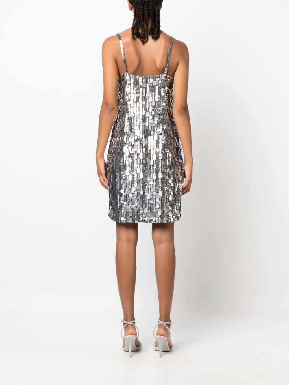 PAROSH sequined sleeveless minidress