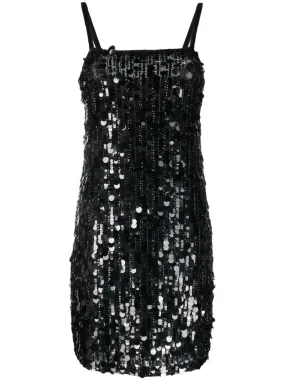 PAROSH sequined sleeveless minidress