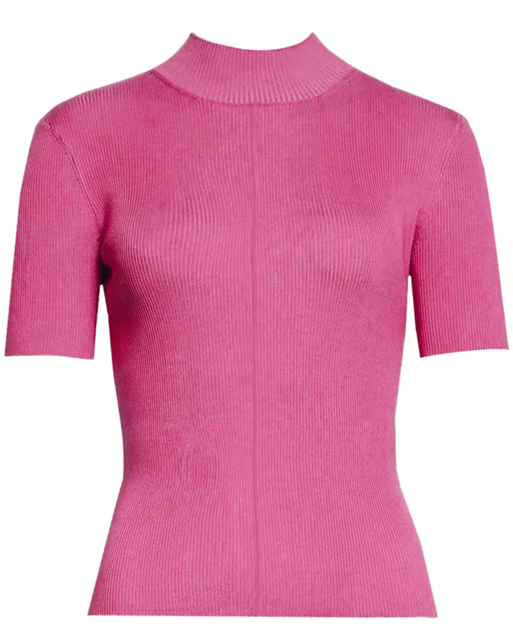 Peony Ribbed Mock Neck Pullover