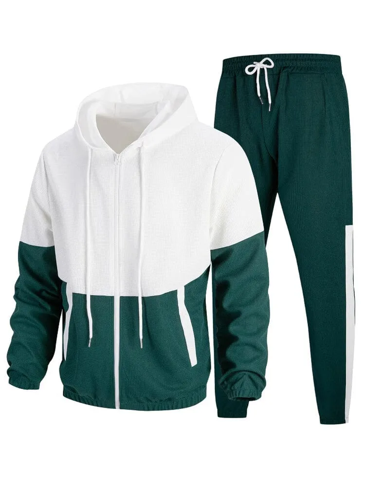 Relaxed Fit Colorblock Tracksuit Set