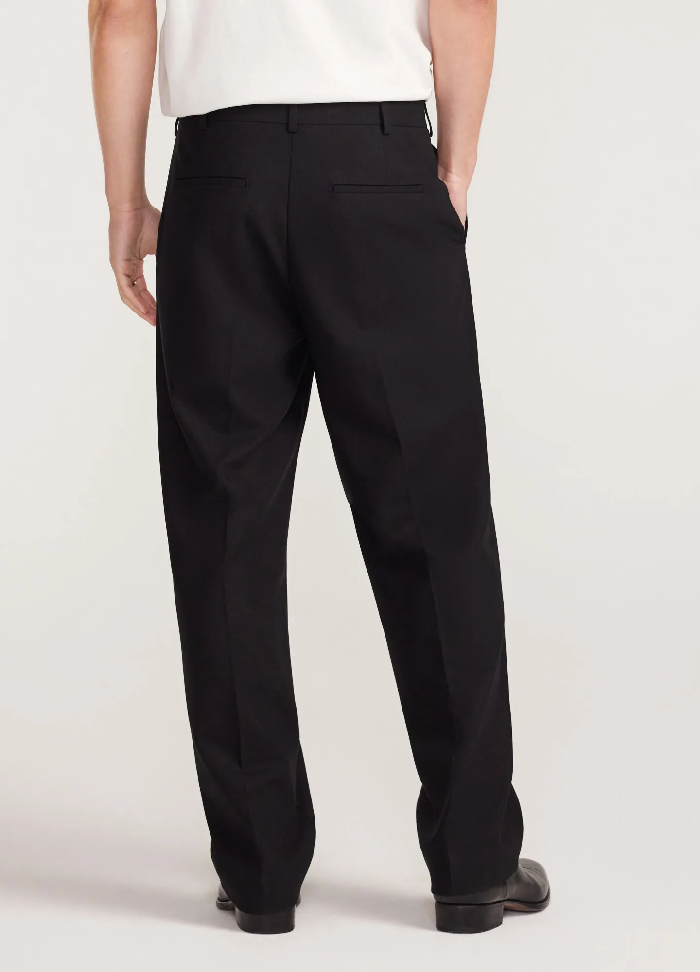 Relaxed Fit Cotton Pants Black