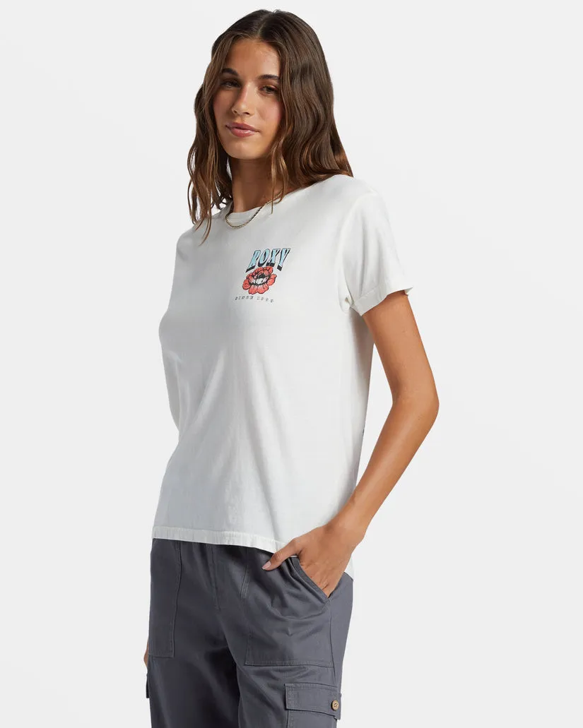 Roxy Iconic Sun Tee-Snow White