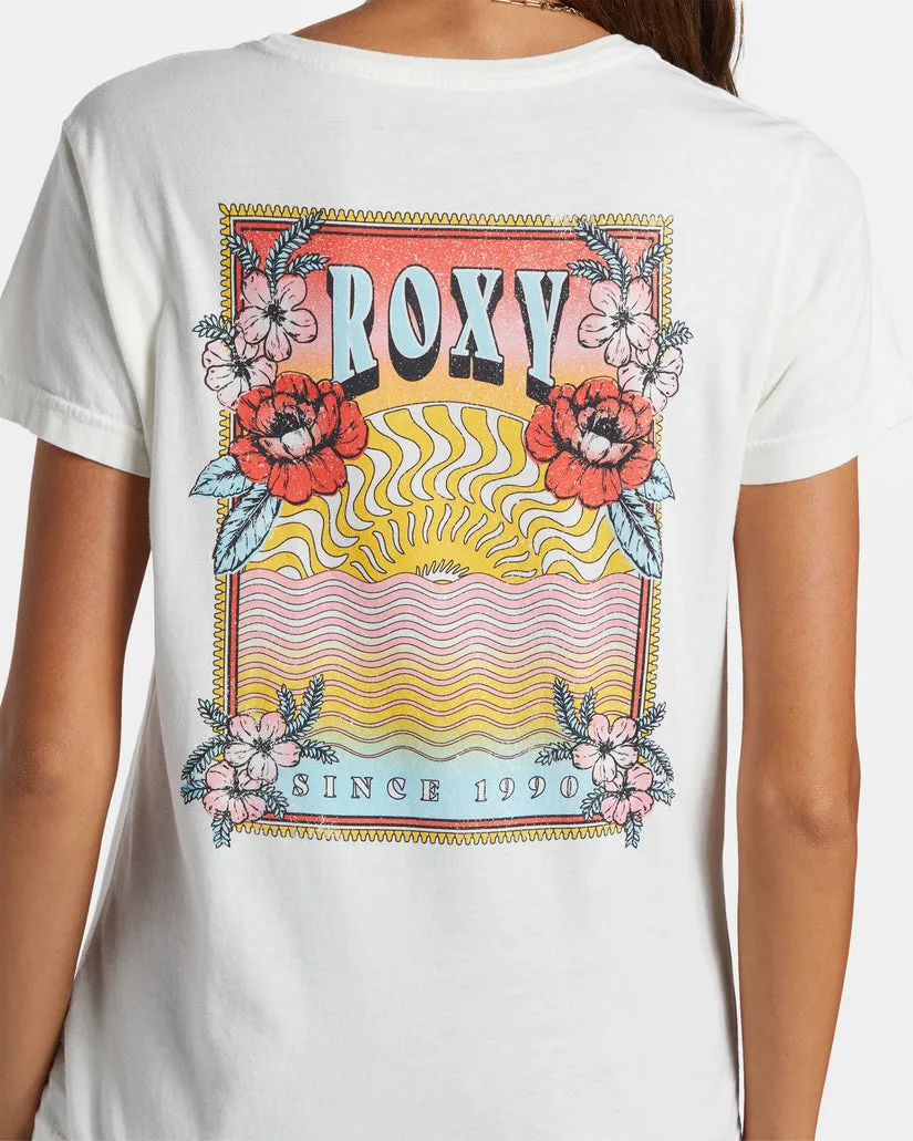 Roxy Iconic Sun Tee-Snow White