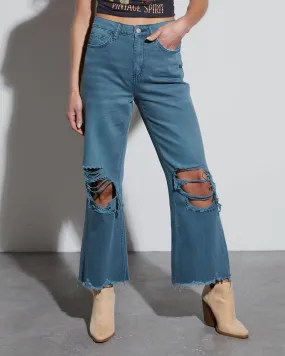 Sammy Distressed Wide Leg Jeans