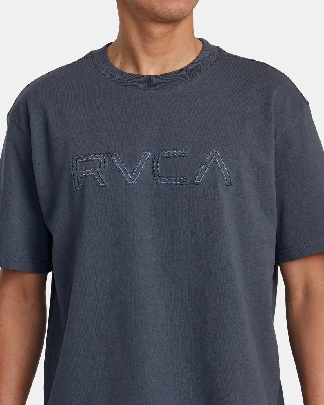 Stitched RVCA T-Shirt - Garage Blue