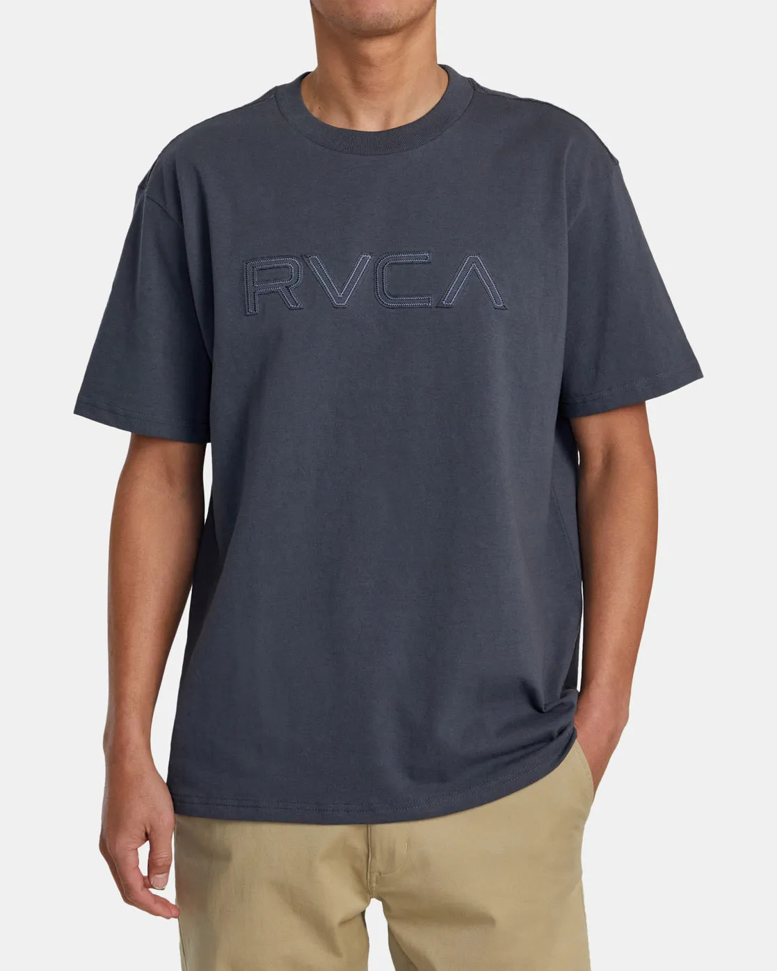 Stitched RVCA T-Shirt - Garage Blue