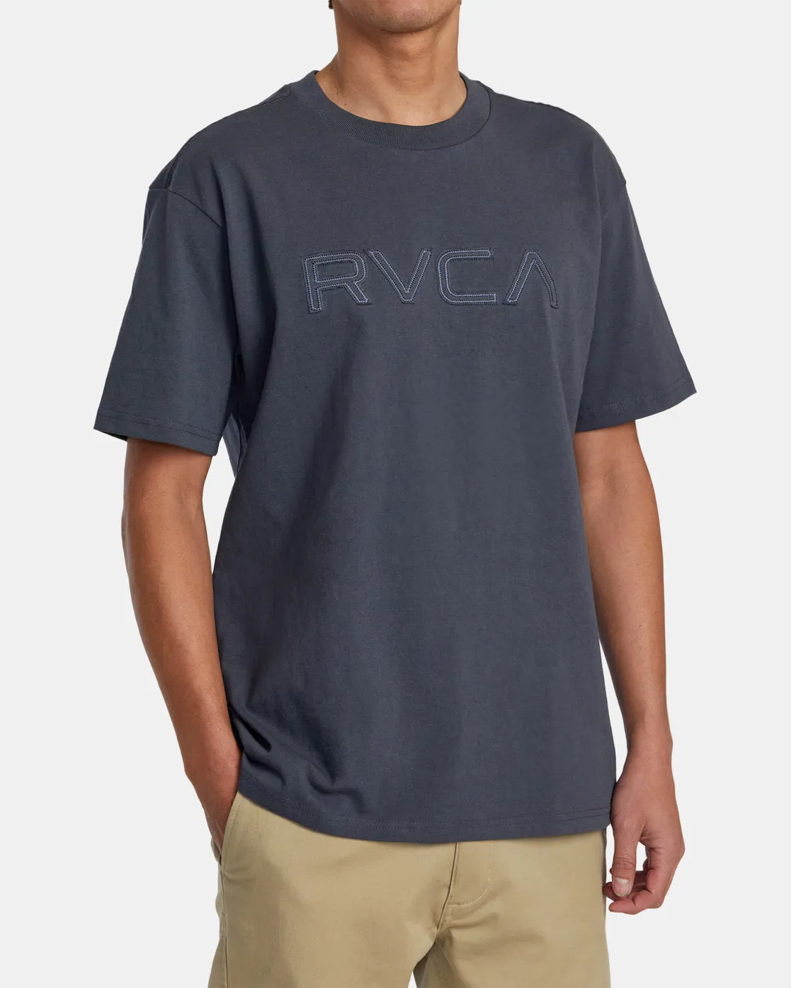 Stitched RVCA T-Shirt - Garage Blue