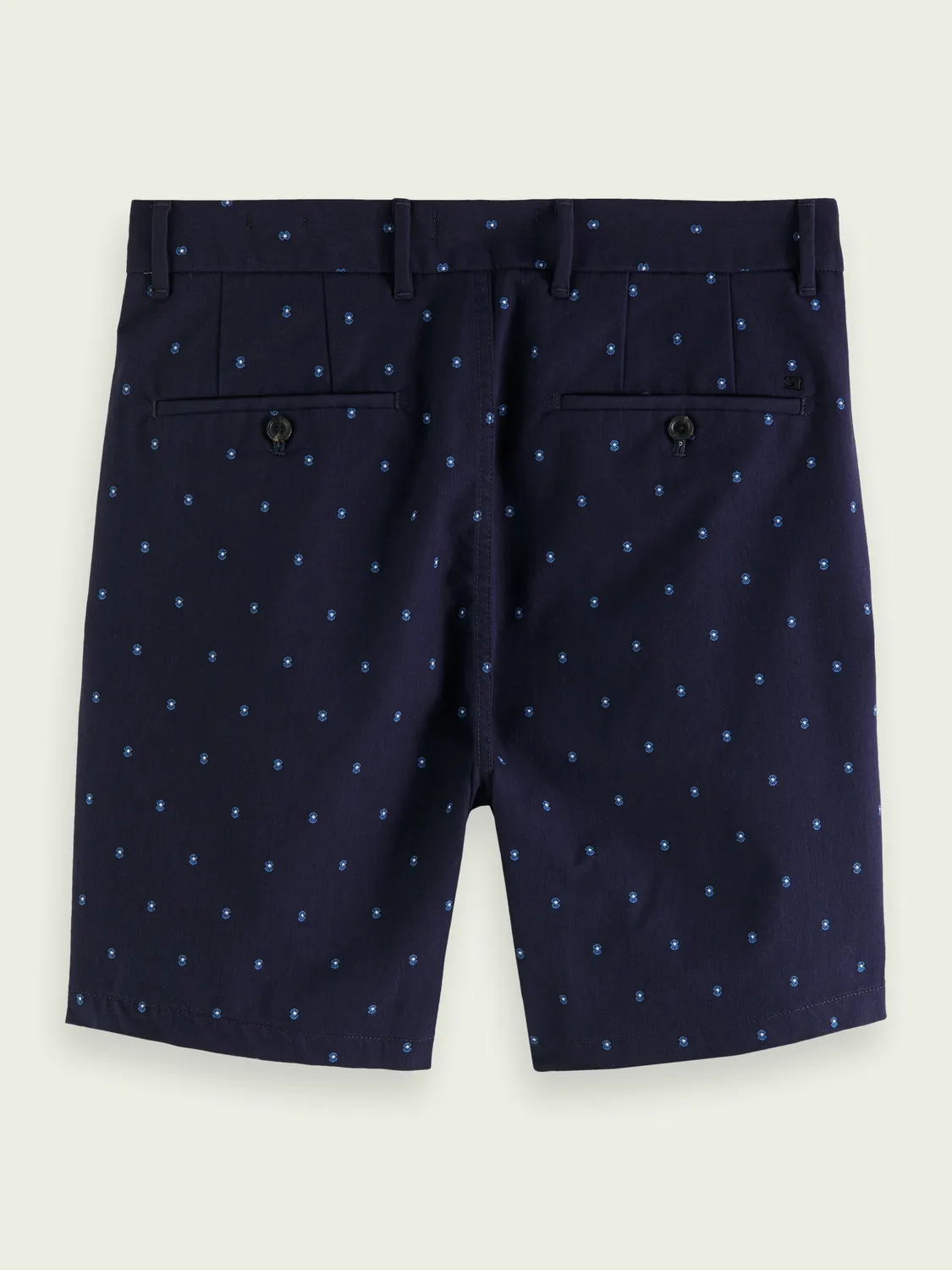 Stuart Twill Chino Short Print (Navy Print)