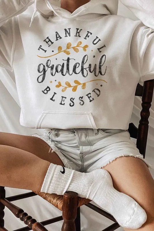 THANKFUL GRATEFUL BLESSED GRAPHIC HOODIE