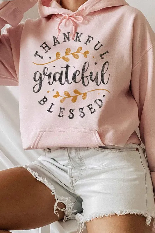 THANKFUL GRATEFUL BLESSED GRAPHIC HOODIE