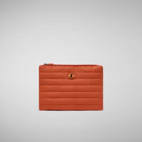 Unisex quilted pouch big Shaula in ginger orange