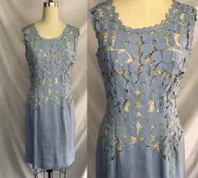 Vintage 60s 1960s | Moygashel Irish Linen Lace Cutout Pin Up Shift Dress | M