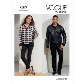 Vogue Pattern V1877 Unisex Bomber Jacket