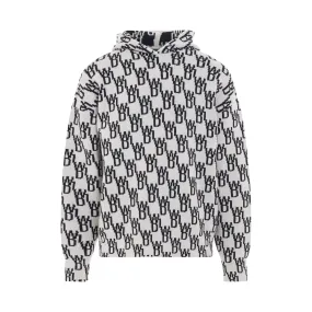 WD1 Graphic Knit Hoodie in Ivory