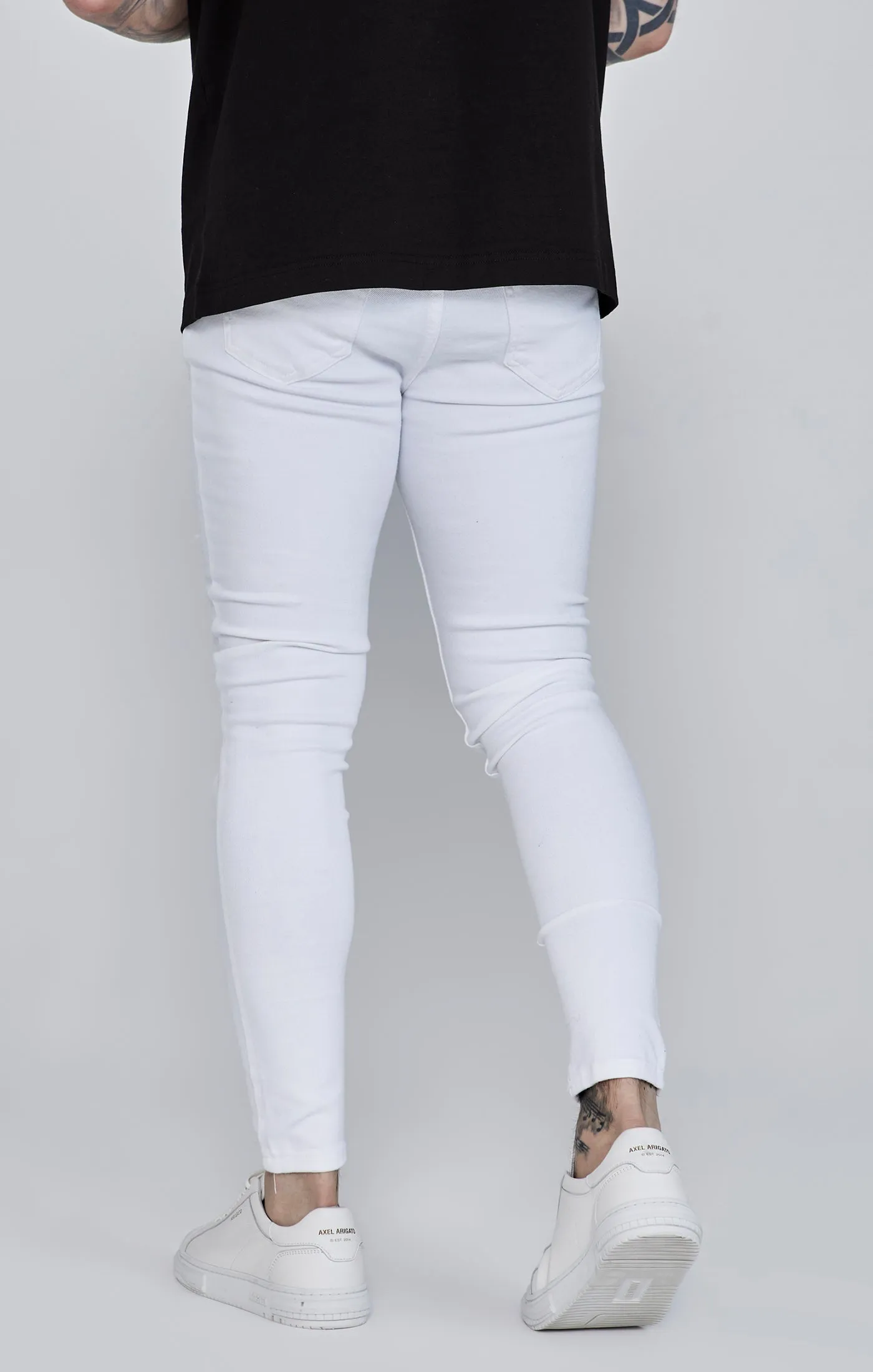 White Distressed Skinny Jeans